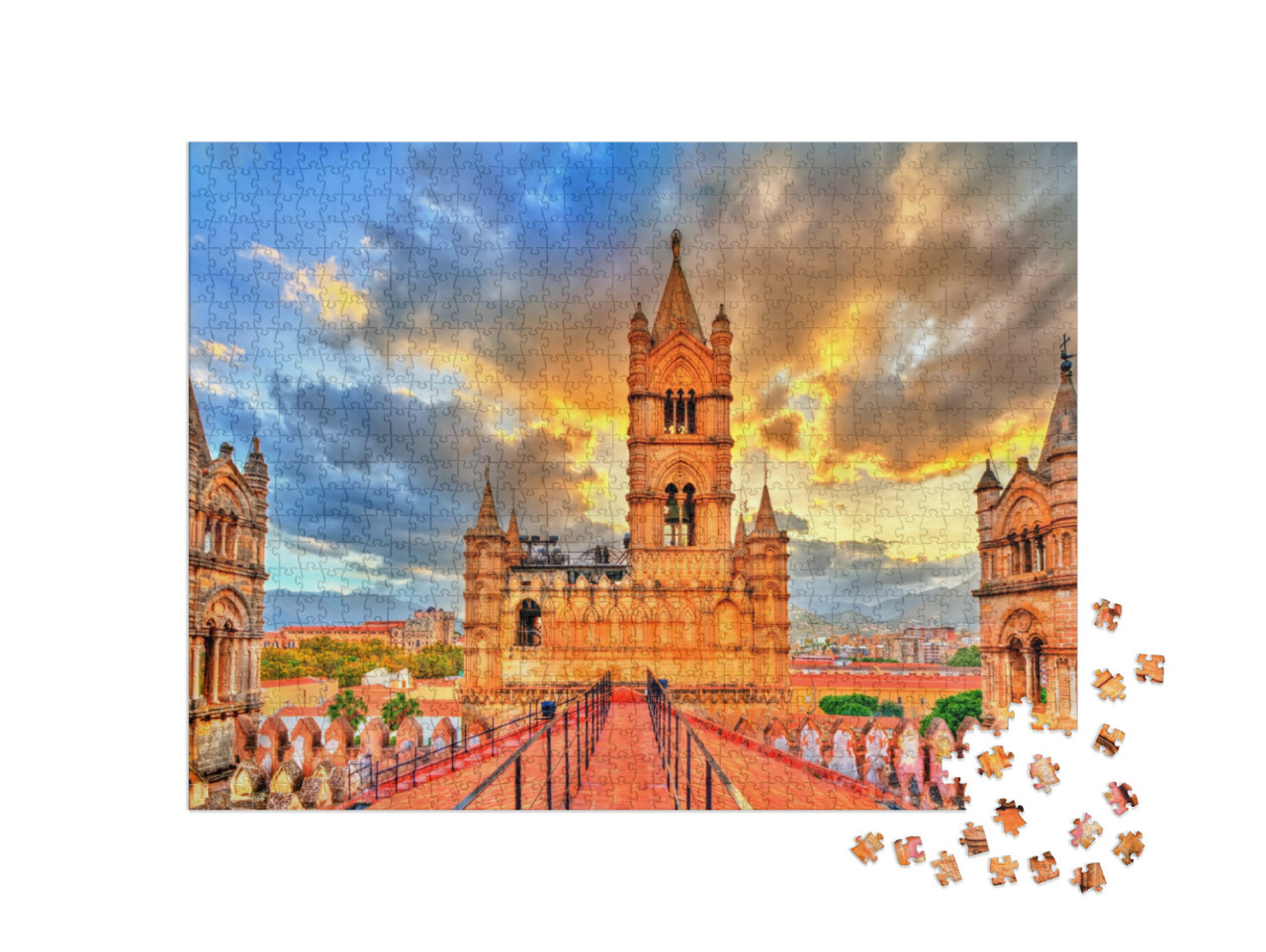 Palermo Cathedral, a UNESCO World Heritage Site in Sicily... Jigsaw Puzzle with 1000 pieces