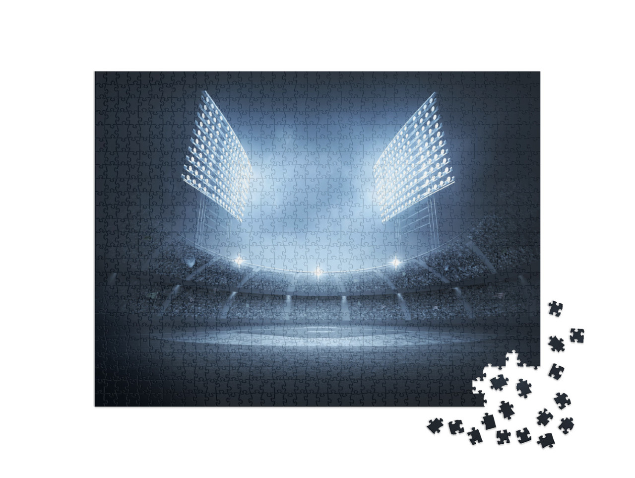 Baseball Stadium 3D Rendering Composition & Stadium is th... Jigsaw Puzzle with 1000 pieces