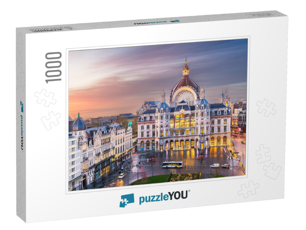 Antwerp, Belgium Cityscape At Central Railway Station fro... Jigsaw Puzzle with 1000 pieces