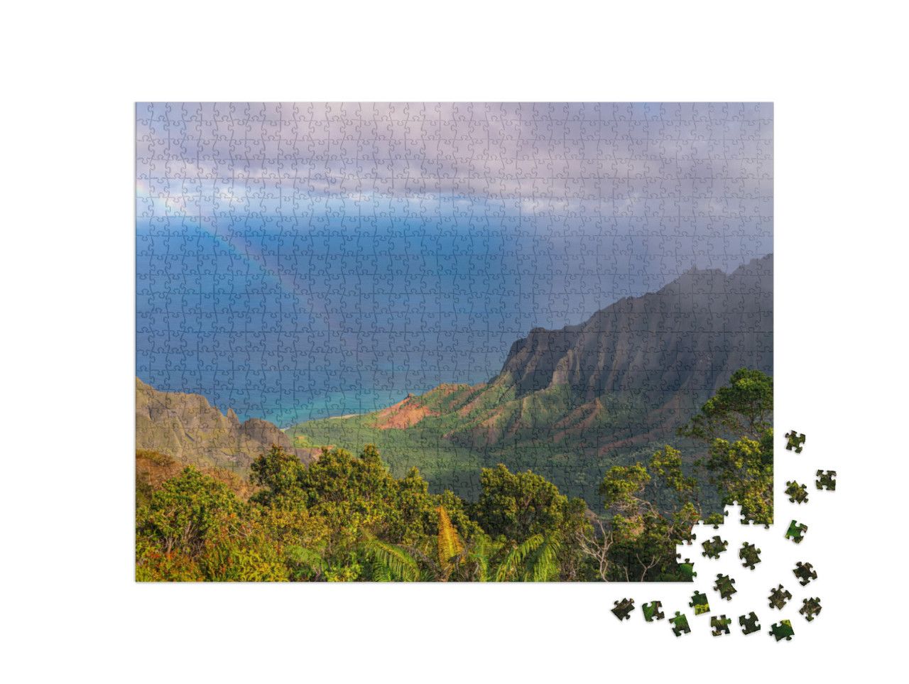 Napali Coast Kalalau Beach Overlook Kauai Island Hawaii U... Jigsaw Puzzle with 1000 pieces