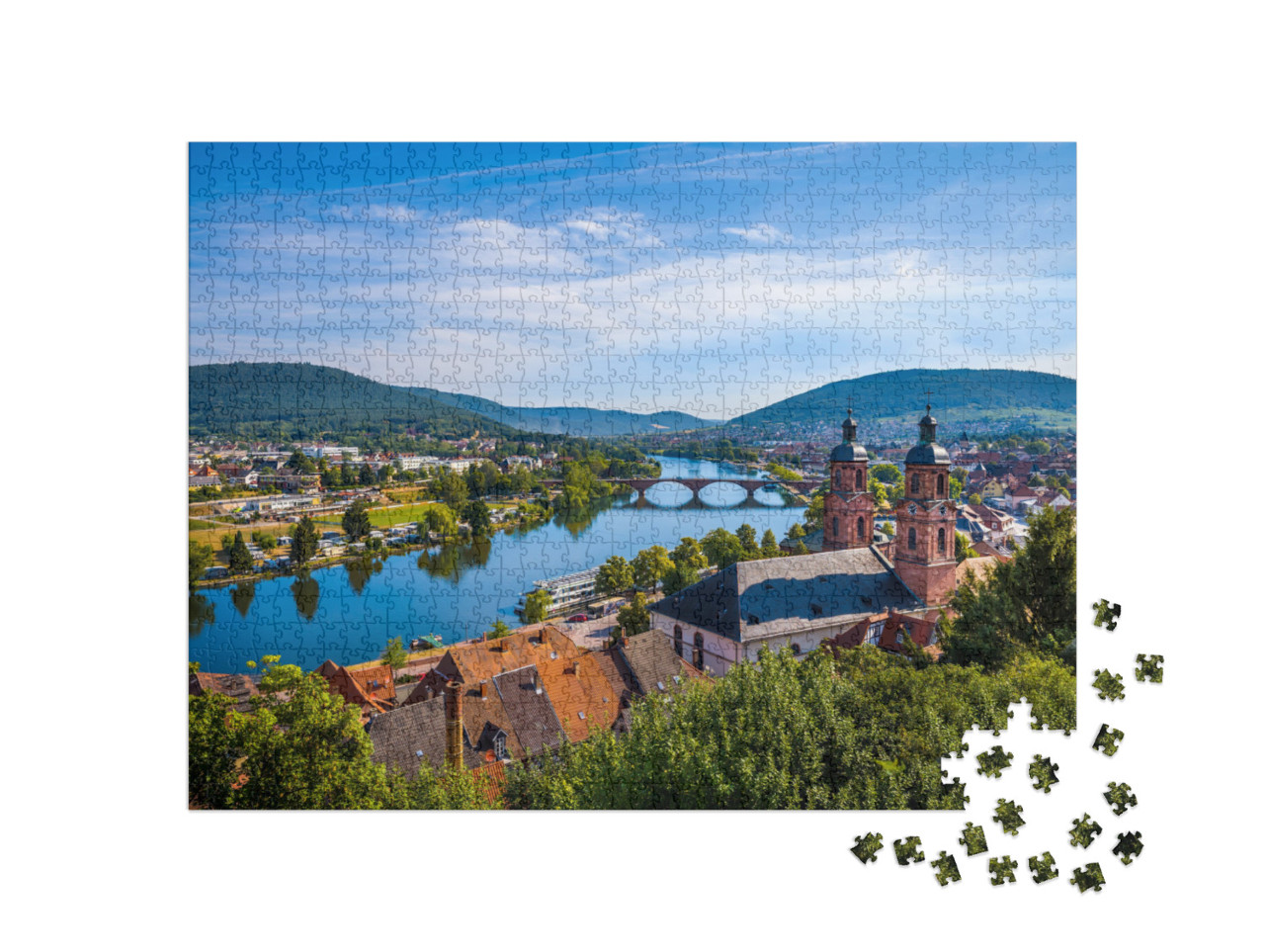 Old Houses in Miltenberg Town, Bavaria, Germany... Jigsaw Puzzle with 1000 pieces