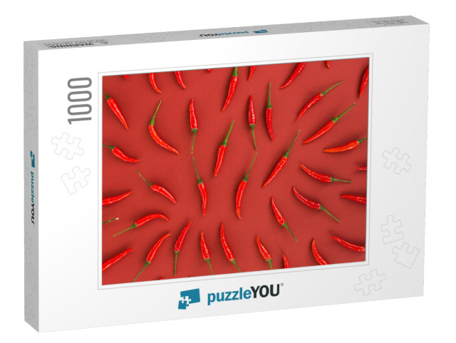 Red Hot Chili Peppers, Popular Spices Concept - Decorativ... Jigsaw Puzzle with 1000 pieces