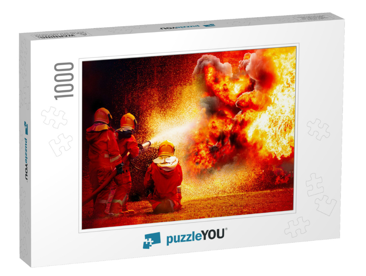 Brave Firefighters During Battle & Explosion of Fire Bomb... Jigsaw Puzzle with 1000 pieces