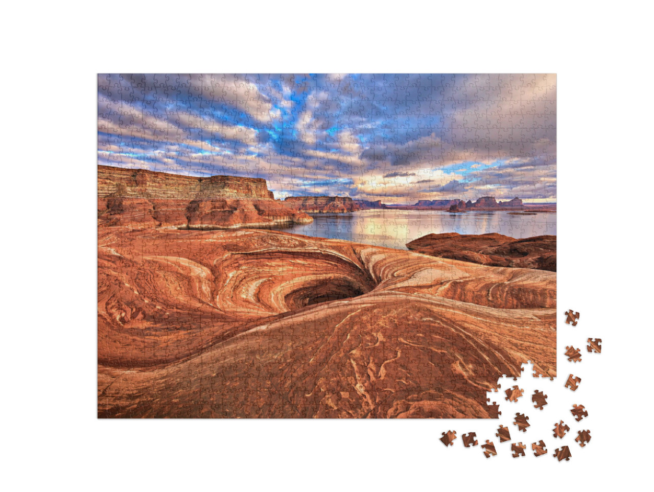 Rock Formation Along Shores of Lake Powell, Arizona... Jigsaw Puzzle with 1000 pieces