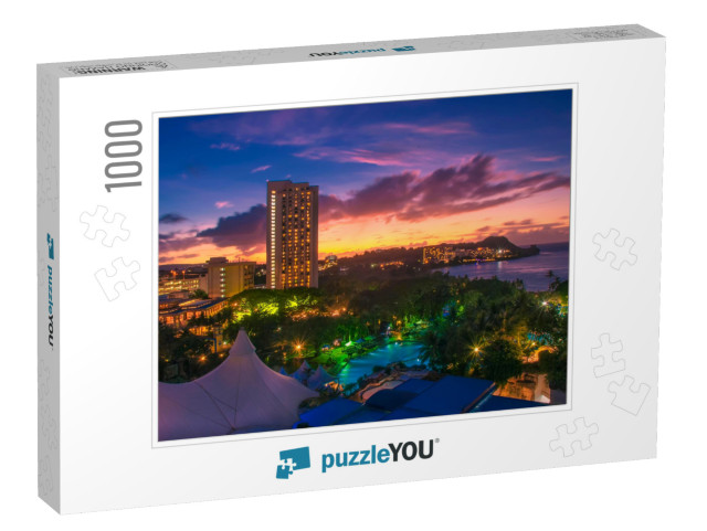 A Colorful Sunset Over Guam... Jigsaw Puzzle with 1000 pieces