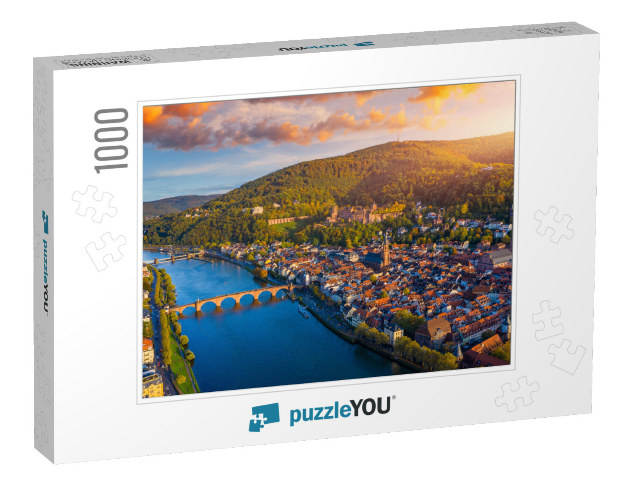 Heidelberg Skyline Aerial View from Above. Heidelberg Sky... Jigsaw Puzzle with 1000 pieces