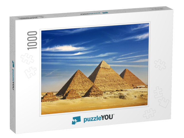 Egypt. Cairo - Giza. General View of Pyramids from the Gi... Jigsaw Puzzle with 1000 pieces