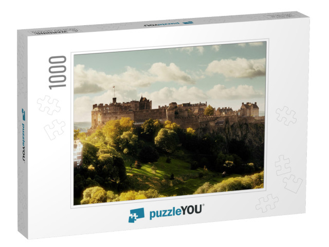 Edinburgh Castle as the Famous City Landmark. United King... Jigsaw Puzzle with 1000 pieces