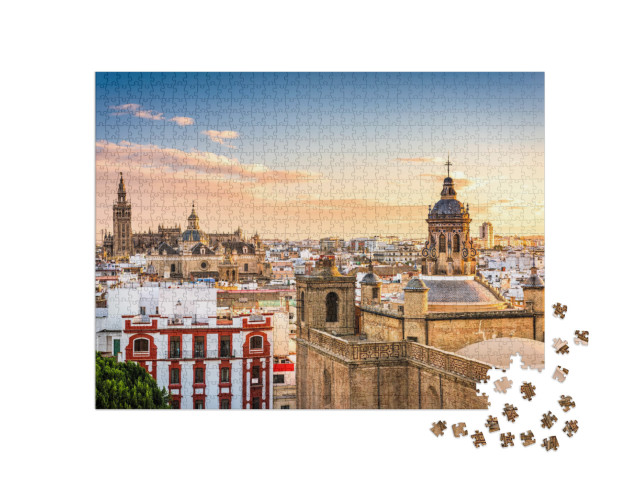 Seville, Spain Skyline in the Old Quarter... Jigsaw Puzzle with 1000 pieces