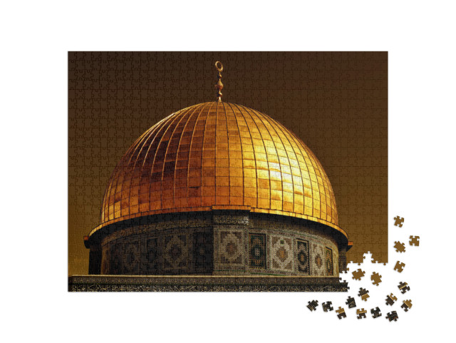 Detail of the Dome of the Rock, One of the Most Holy Plac... Jigsaw Puzzle with 1000 pieces