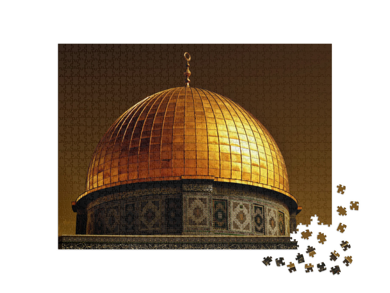 Detail of the Dome of the Rock, One of the Most Holy Plac... Jigsaw Puzzle with 1000 pieces