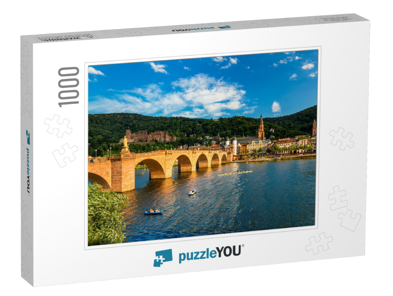 Landmark & Beautiful Heidelberg Town with Neckar River, G... Jigsaw Puzzle with 1000 pieces