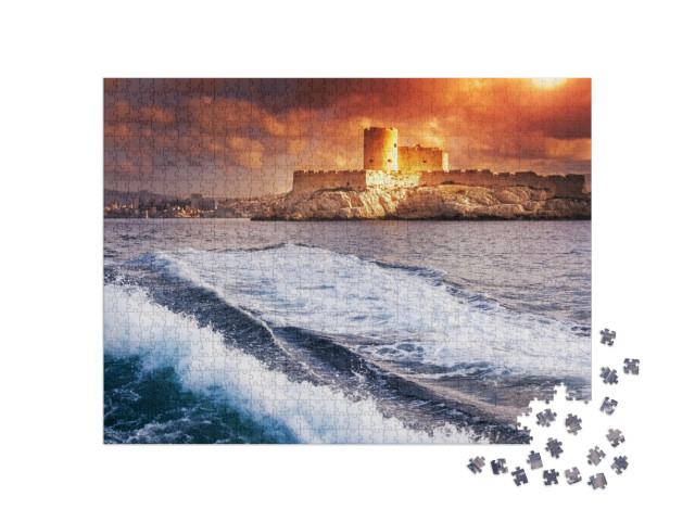 Chateau Dif, Marseille, France, Colorful Seascape... Jigsaw Puzzle with 1000 pieces