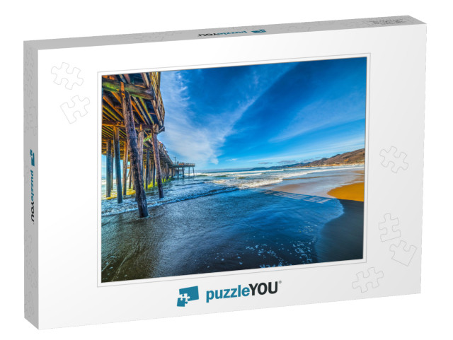 Wooden Pier in Pismo Beach Seen from the Foreshore. Calif... Jigsaw Puzzle