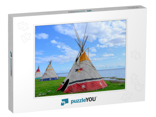 Traditional Teepees of North American Indigenous Peoples Jigsaw Puzzle