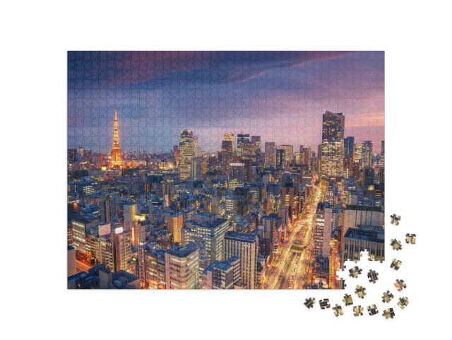 Tokyo, Japan. Aerial Cityscape Image of Tokyo, Japan Duri... Jigsaw Puzzle with 1000 pieces