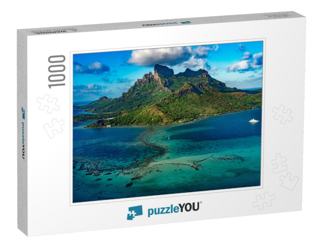 Bora Bora Aerial View Panorama Landscape French Polynesia... Jigsaw Puzzle with 1000 pieces