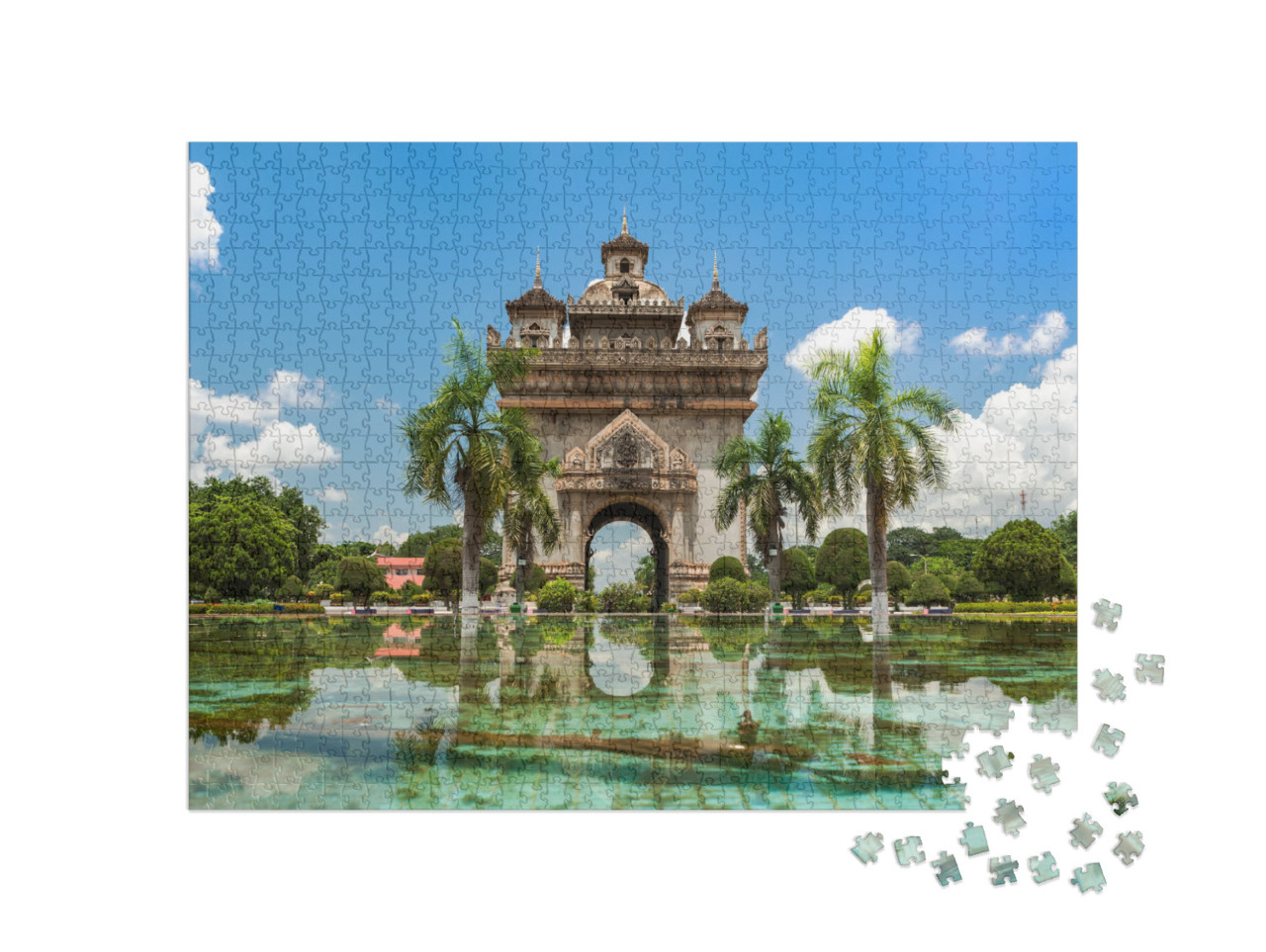 Patuxai Monument in Vientiane... Jigsaw Puzzle with 1000 pieces