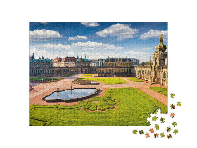 View from Birds Eye of Famous Zwinger Palace Der Dresdner... Jigsaw Puzzle with 1000 pieces