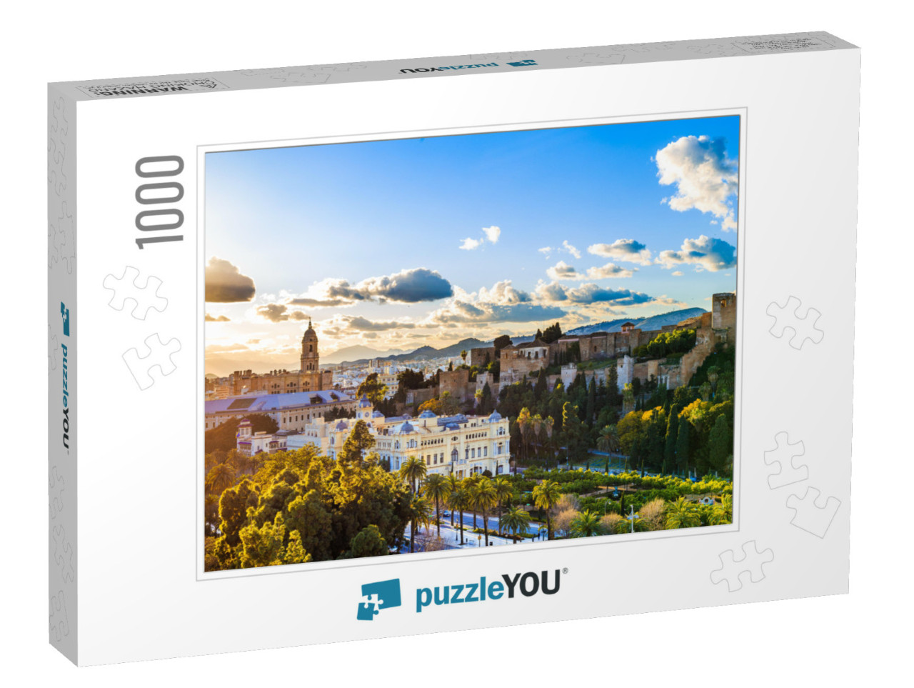 Sunset with Views of the Cathedral of Malaga... Jigsaw Puzzle with 1000 pieces