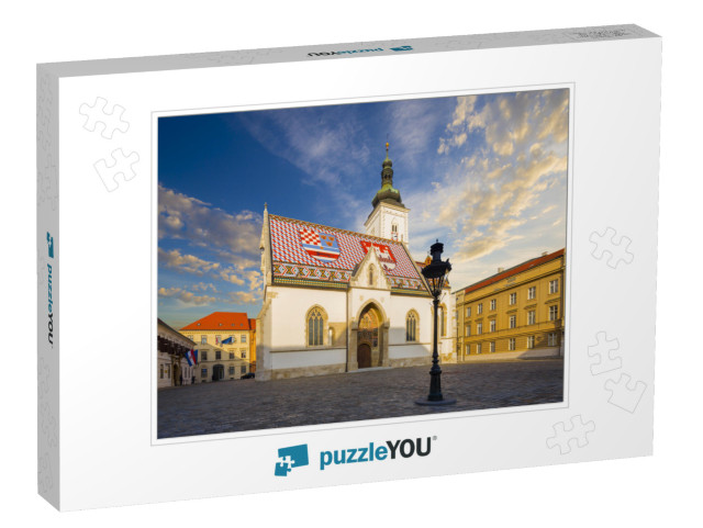 Church of St. Mark in St. Marks Square in Upper Town in Z... Jigsaw Puzzle