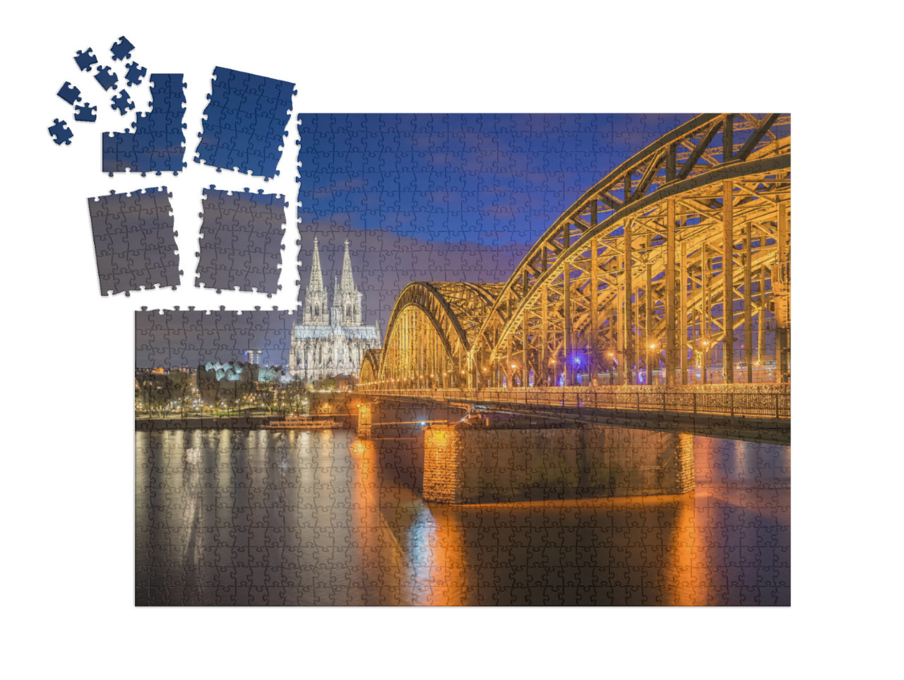 Night View of Cologne Cathedral in Cologne, Germany... | SMART SORTED® | Jigsaw Puzzle with 1000 pieces