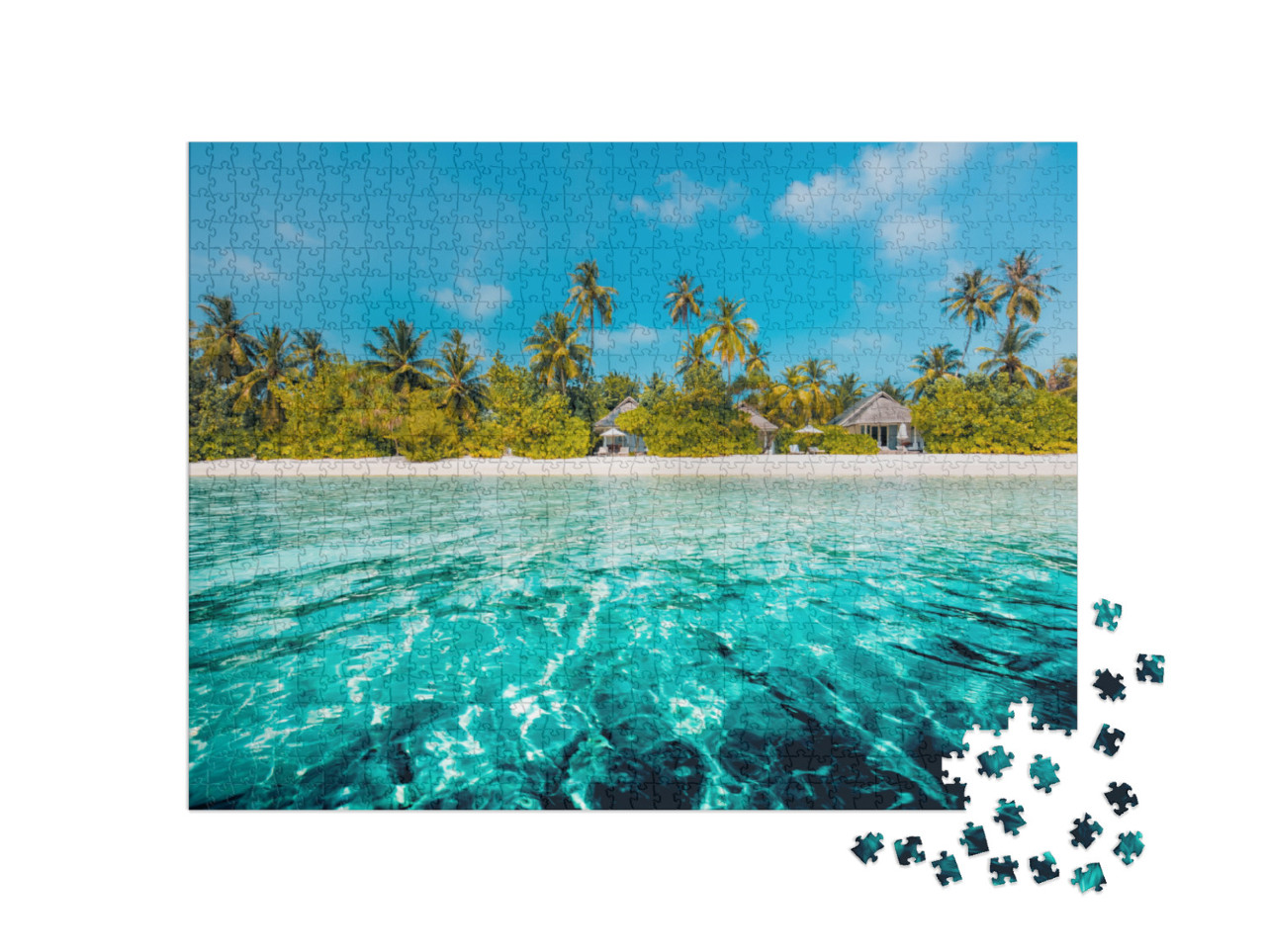 Amazing Beach Background for Summer Travel & Vacation Con... Jigsaw Puzzle with 1000 pieces