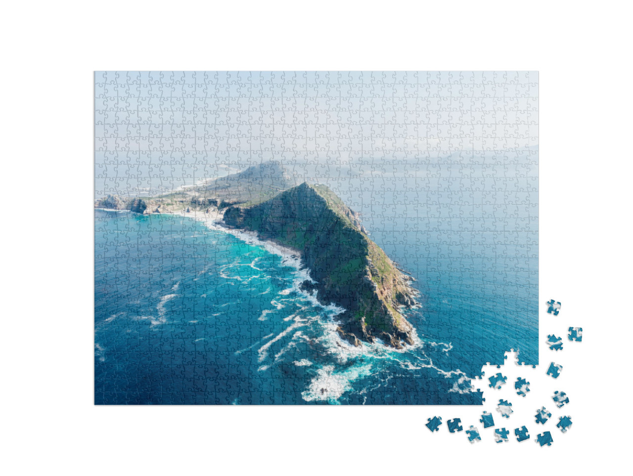 Cape Point & Cape of Good Hope South Africa Aerial View S... Jigsaw Puzzle with 1000 pieces