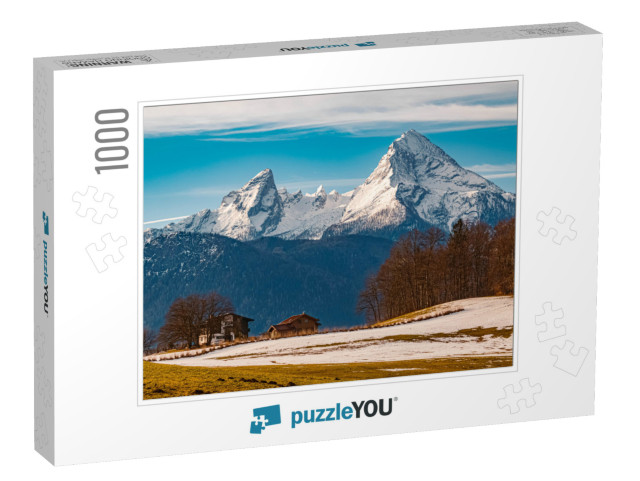 Beautiful Winter Landscape Near Berchtesgaden, Bavaria, G... Jigsaw Puzzle with 1000 pieces