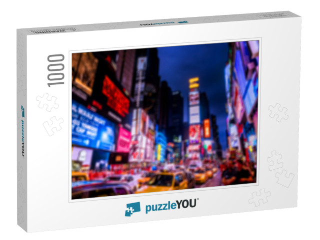 Blurred Image of Times Square. Times Square is a Major Co... Jigsaw Puzzle with 1000 pieces