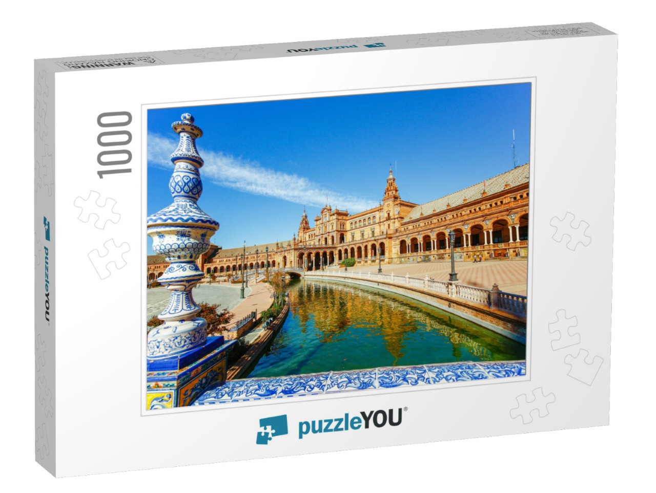 Spanish Square Plaza De Espana in Sevilla, Spain... Jigsaw Puzzle with 1000 pieces