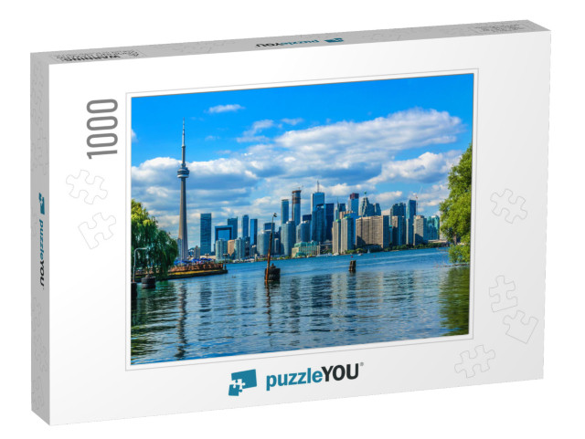 The Beautiful Toronto's Skyline Over Lake. Toronto, Ontar... Jigsaw Puzzle with 1000 pieces