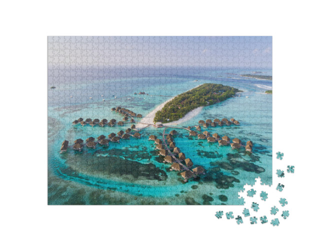 Amazing Bird Eyes View in Maldives... Jigsaw Puzzle with 1000 pieces