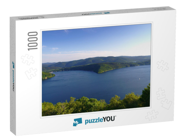 View from Waldeck Castle to Edersee with Forest Backgroun... Jigsaw Puzzle with 1000 pieces