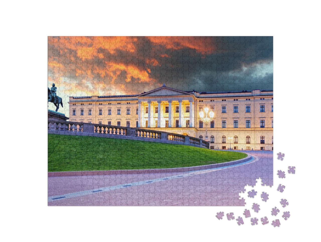 Royal Palace in Oslo, Norway... Jigsaw Puzzle with 1000 pieces