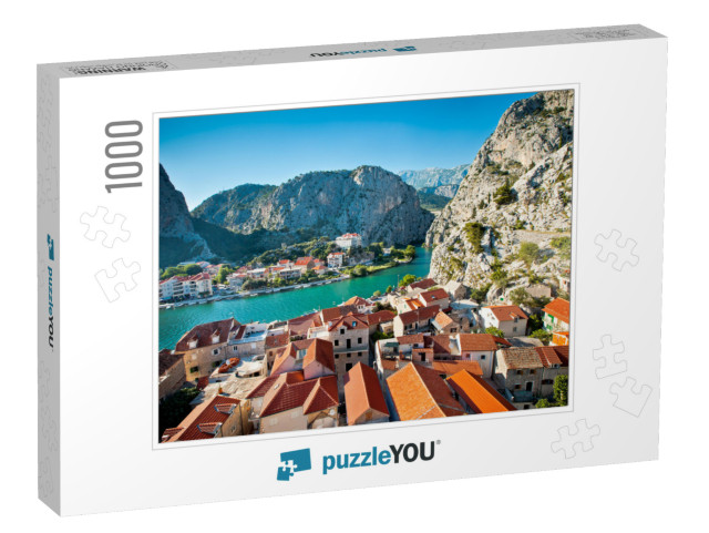 Panorama of Omis, Croatia... Jigsaw Puzzle with 1000 pieces