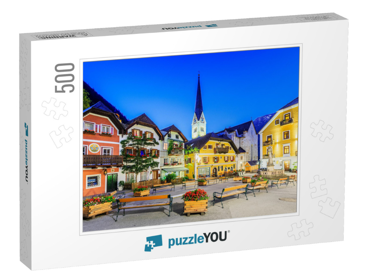 Hallstatt, Austria. Mountain Village in the Austrian Alps... Jigsaw Puzzle with 500 pieces