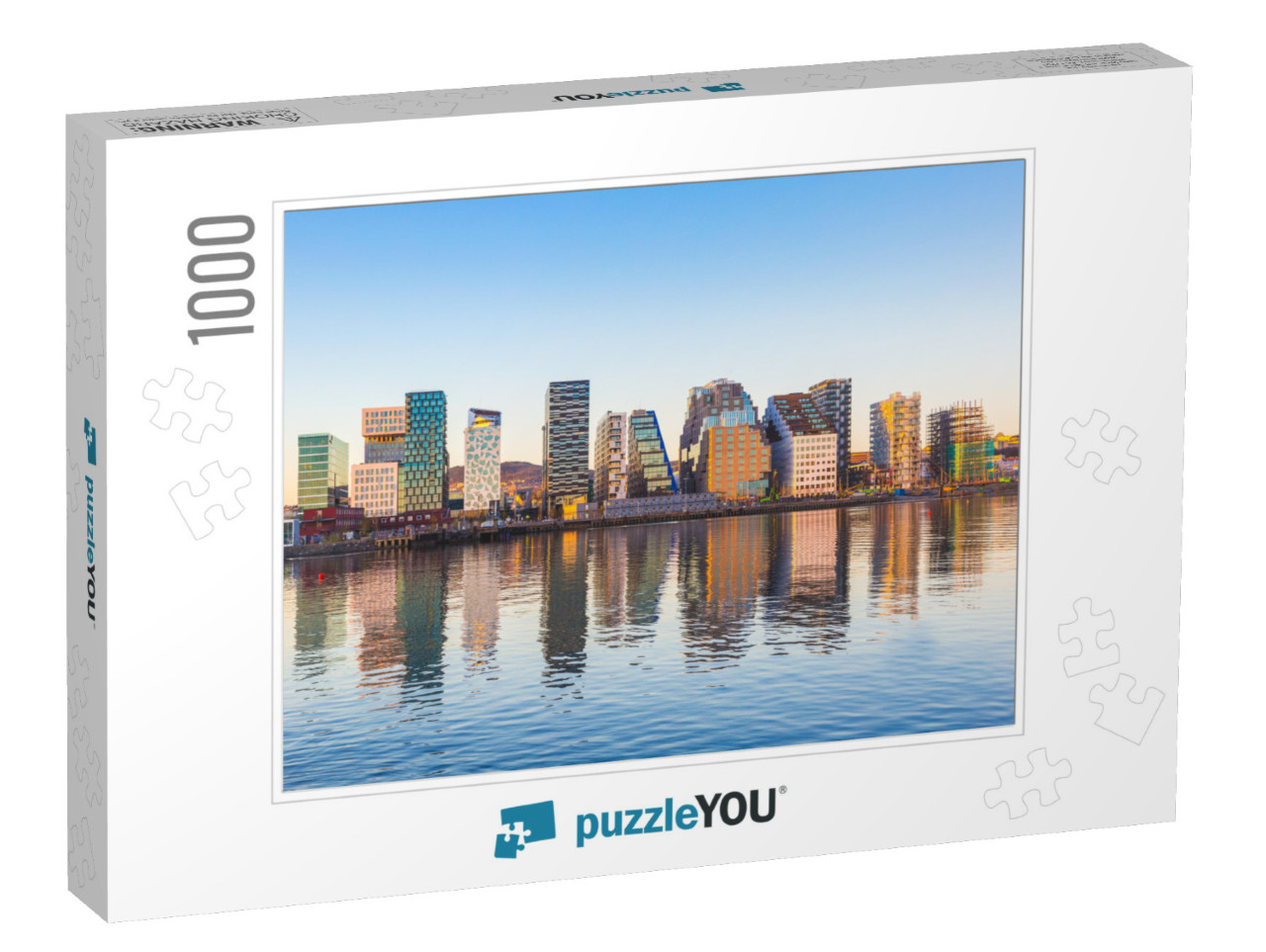 Modern Buildings in Oslo, Norway, with Their Reflection I... Jigsaw Puzzle with 1000 pieces