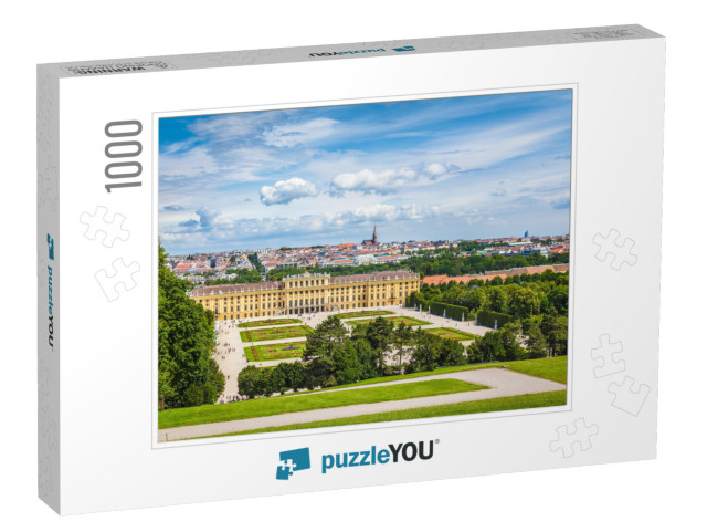 Classic View of Famous Schonbrunn Palace with Great Parte... Jigsaw Puzzle with 1000 pieces