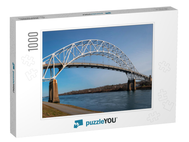 Sagamore Bridge Spanning the Cape Cod Canal... Jigsaw Puzzle with 1000 pieces