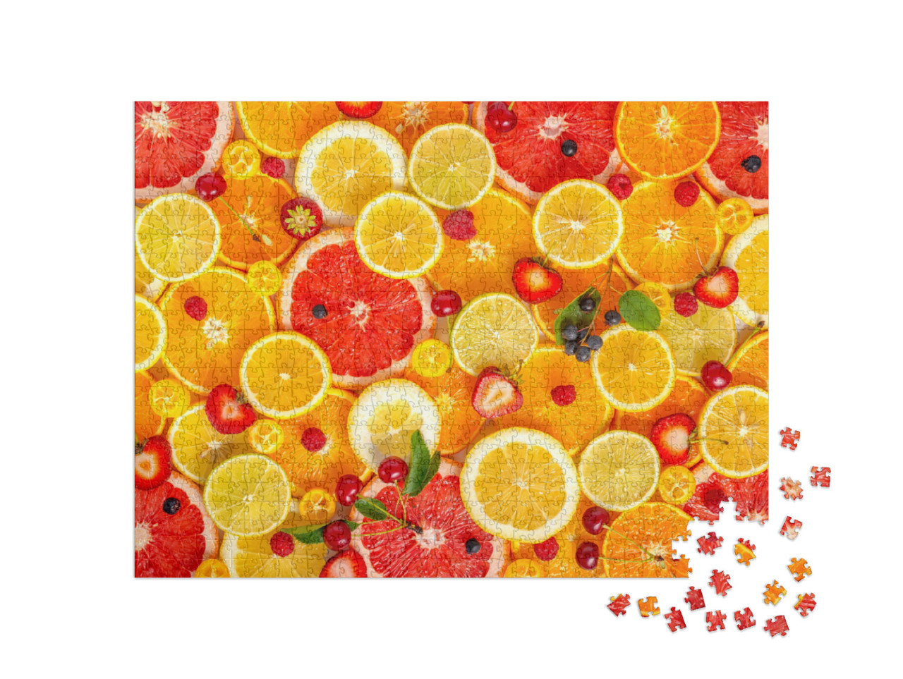 Top View of Beautiful Fresh Trendy Seamless Pattern Slice... Jigsaw Puzzle with 1000 pieces