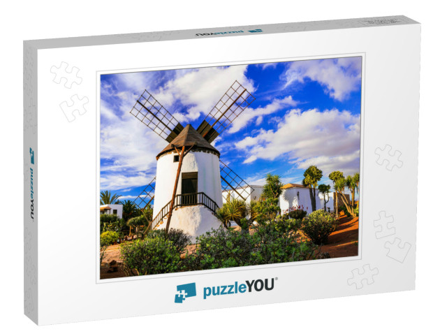 Landmarks of Fuerteventura - Traditional Windmill in Anti... Jigsaw Puzzle