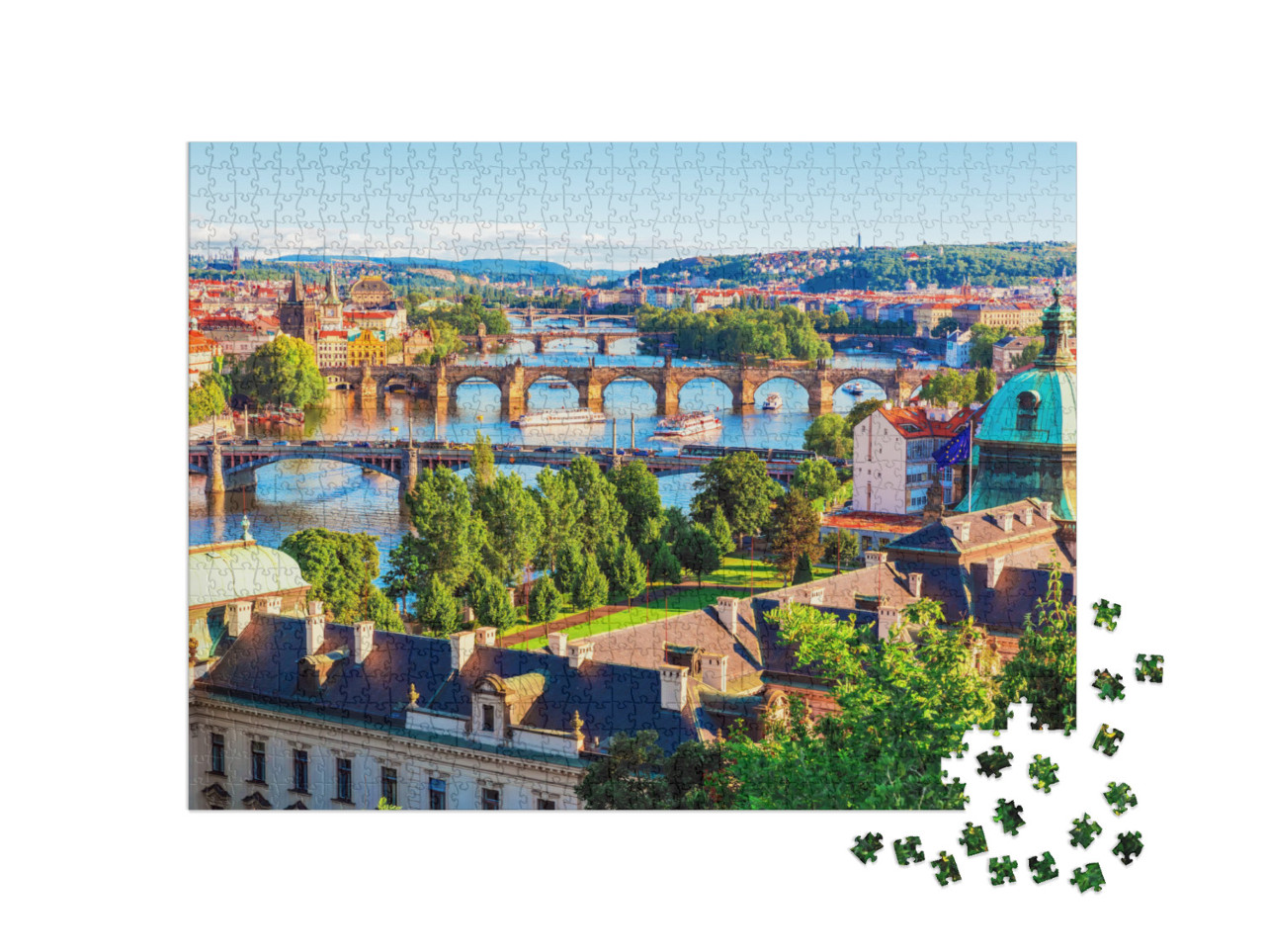 Scenic Summer Sunset Aerial View of the Old Town Pier Arc... Jigsaw Puzzle with 1000 pieces