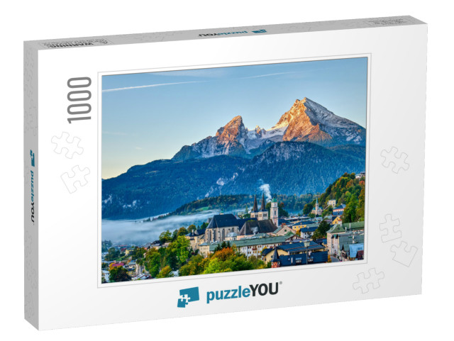 Mount Watzmann & the City of Berchtesgaden in the Bavaria... Jigsaw Puzzle with 1000 pieces