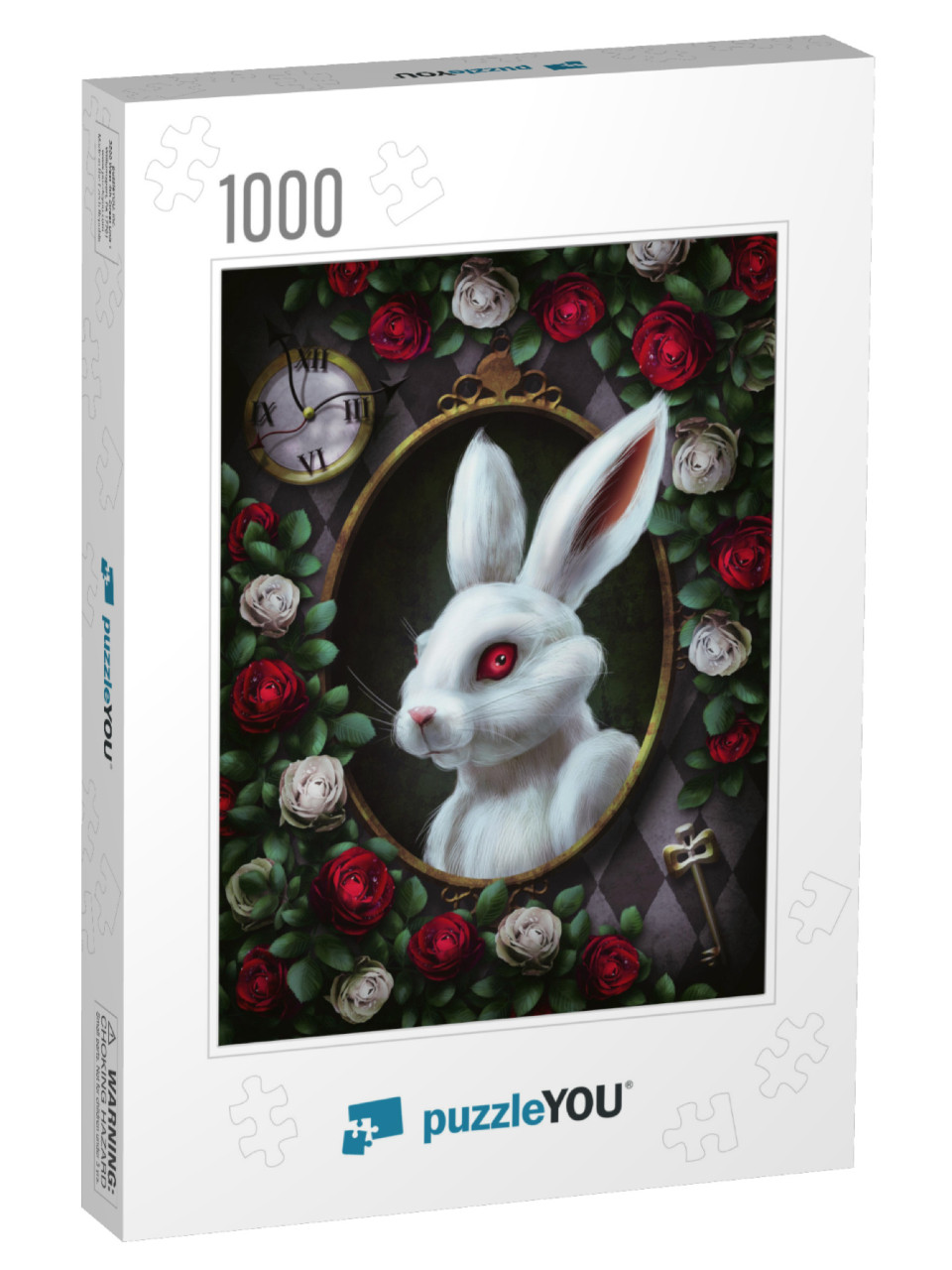 White Rabbit from Alice in Wonderland. Portrait in Oval F... Jigsaw Puzzle with 1000 pieces