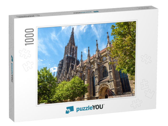 Ulm Minster or Cathedral of Ulm City, Germany. It is a Fa... Jigsaw Puzzle with 1000 pieces