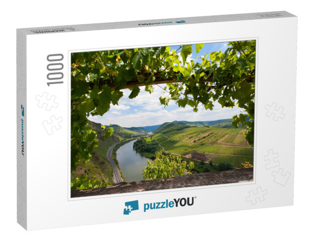 Panoramic View of Moselle Valley in Germany. Vineyards &... Jigsaw Puzzle with 1000 pieces