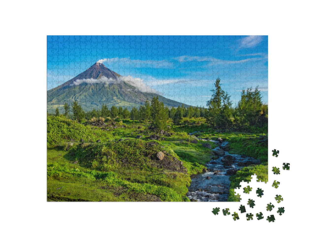 Mayon Volcano is an Active Stratovolcano in the Province... Jigsaw Puzzle with 1000 pieces