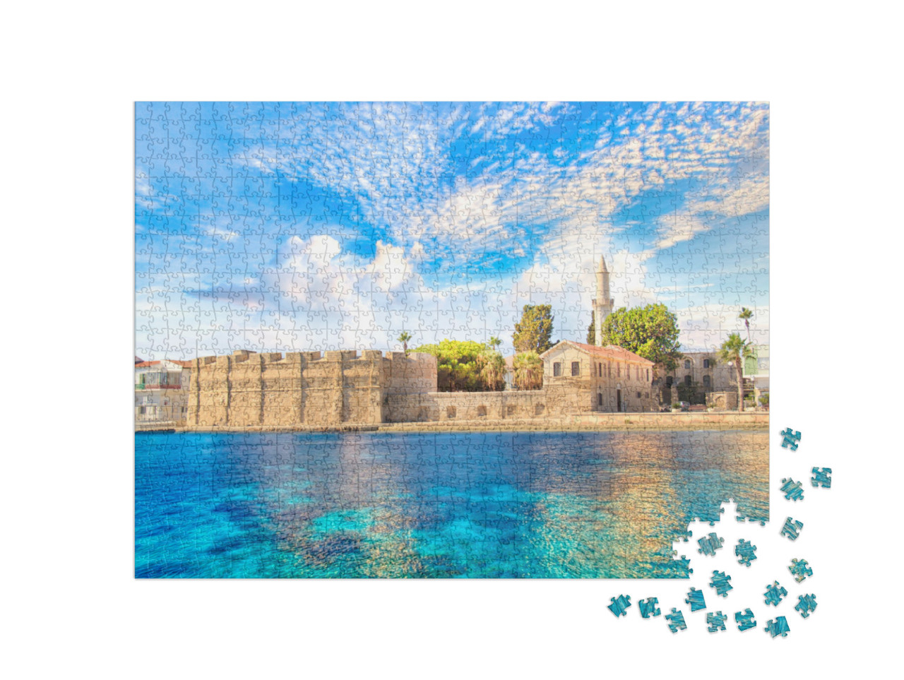 Beautiful View of the Castle of Larnaca, on the Island of... Jigsaw Puzzle with 1000 pieces