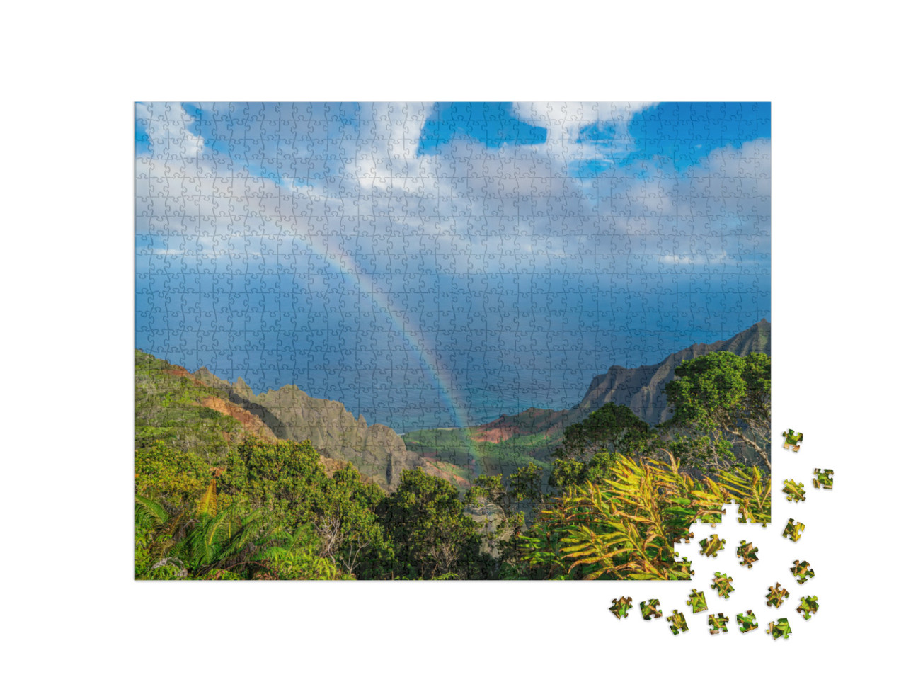 Napali Coast Kalalau Beach Overlook Kauai Island Hawaii U... Jigsaw Puzzle with 1000 pieces